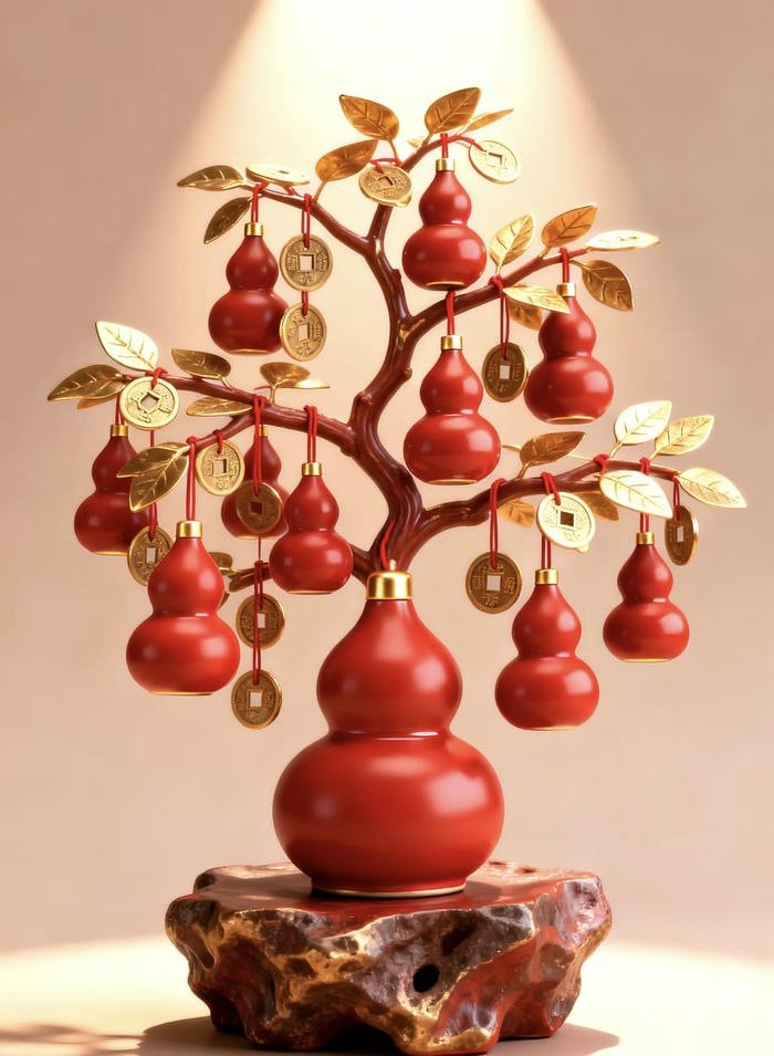 ảnh phong thuỷ hồ lô chiêu tài may mắn