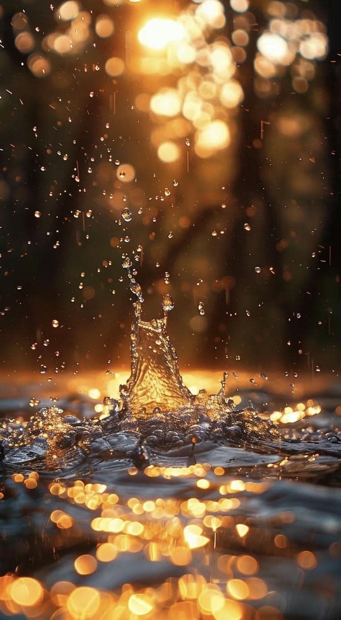 ảnh phong thuỷ nước chảy tài lộc thanh thoát