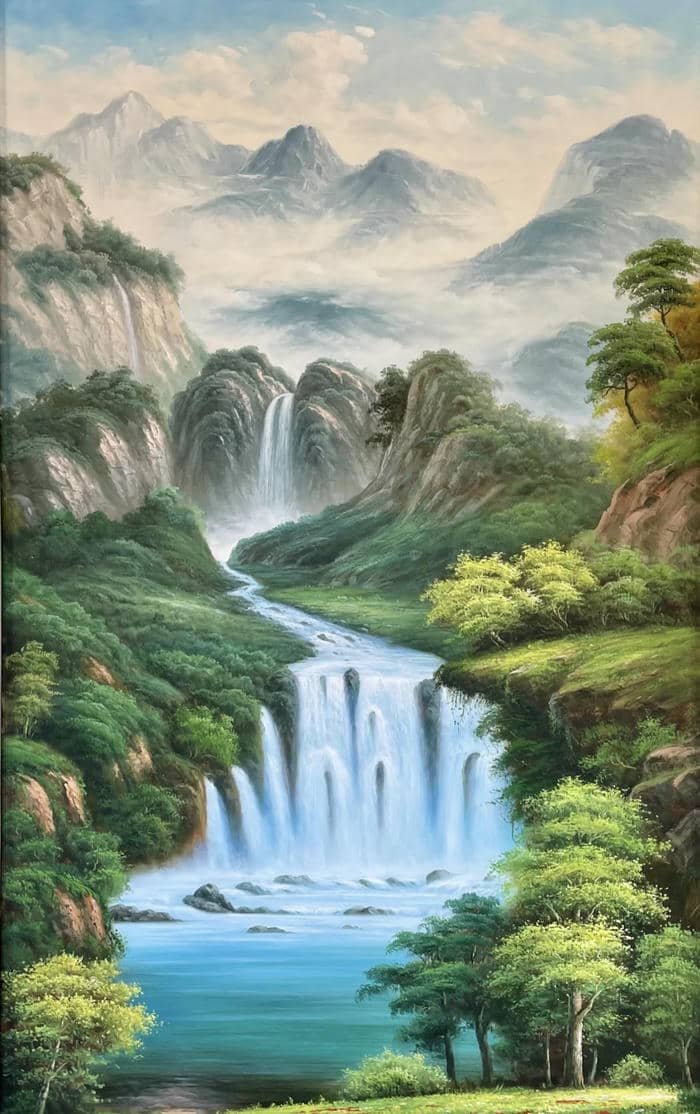 ảnh phong thủy sơn thủy cát lành