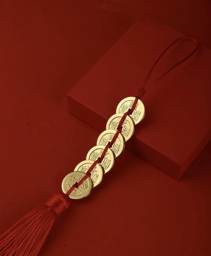 ảnh phong thuỷ tiền xu ngũ phúc siêu đẹp