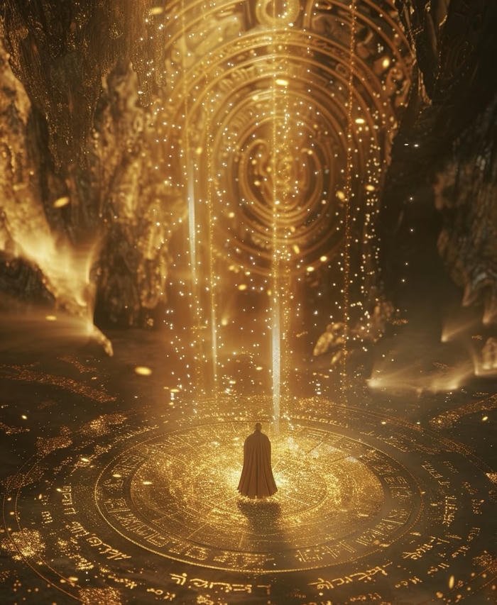 ánh sáng linh lực từ thần