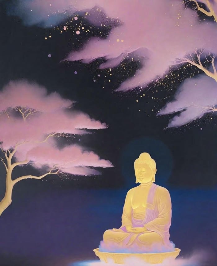 ánh sáng thiền phật bao phủ