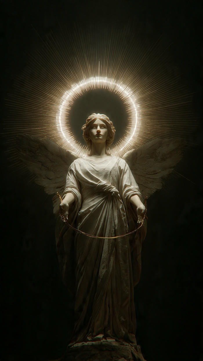 ảnh thiên sứ tỏa hào quang