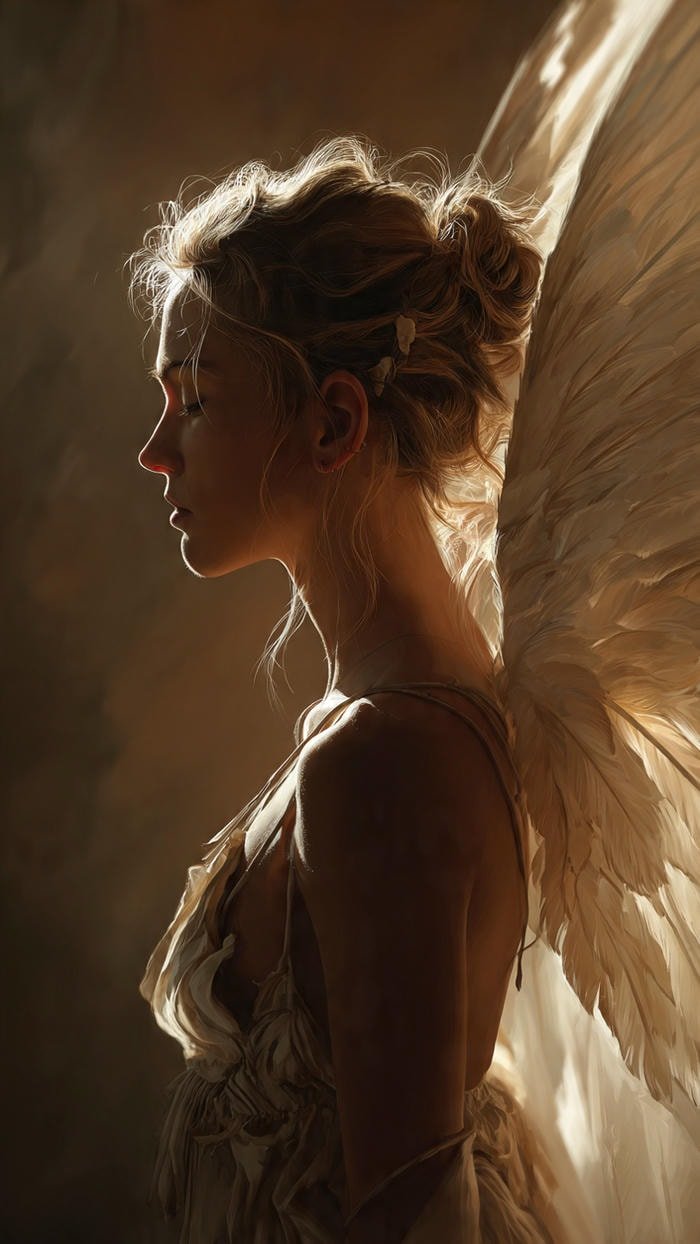 ảnh thiên thần bay trên mây