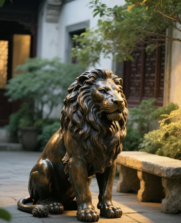 ảnh tượng sư tử đứng gác