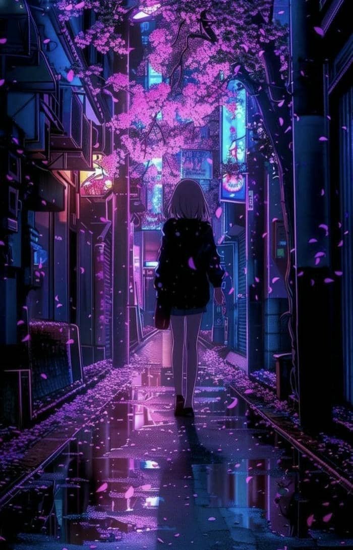 anime ánh sáng neon cuốn hút mạnh