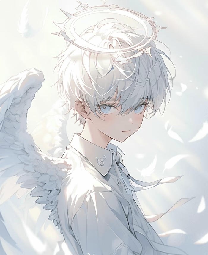 anime boy tóc trắng cool thần sắc thu hút mạnh