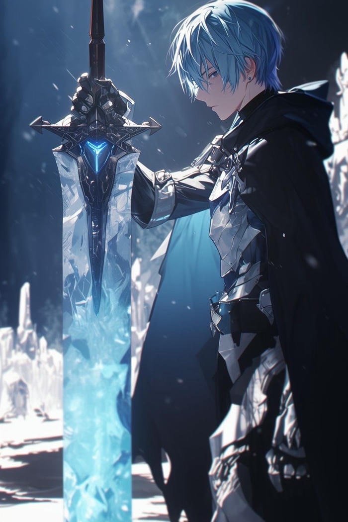 anime hiệp sĩ ánh sáng dáng đứng anh hùng