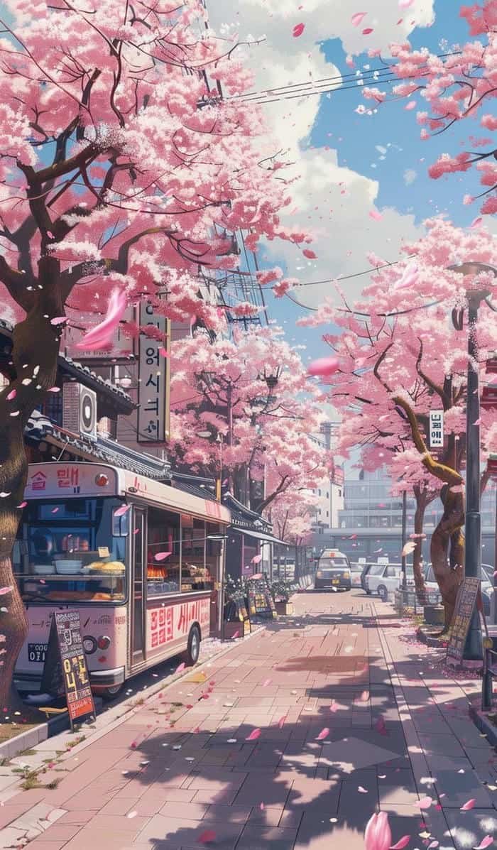 anime hoa anh đào đẹp nhẹ