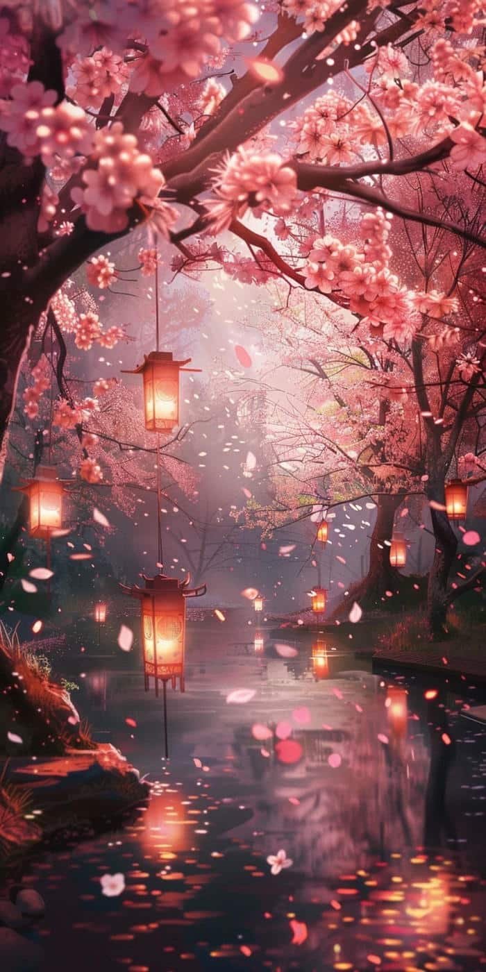 anime hoa anh đào đơn giản đẹp