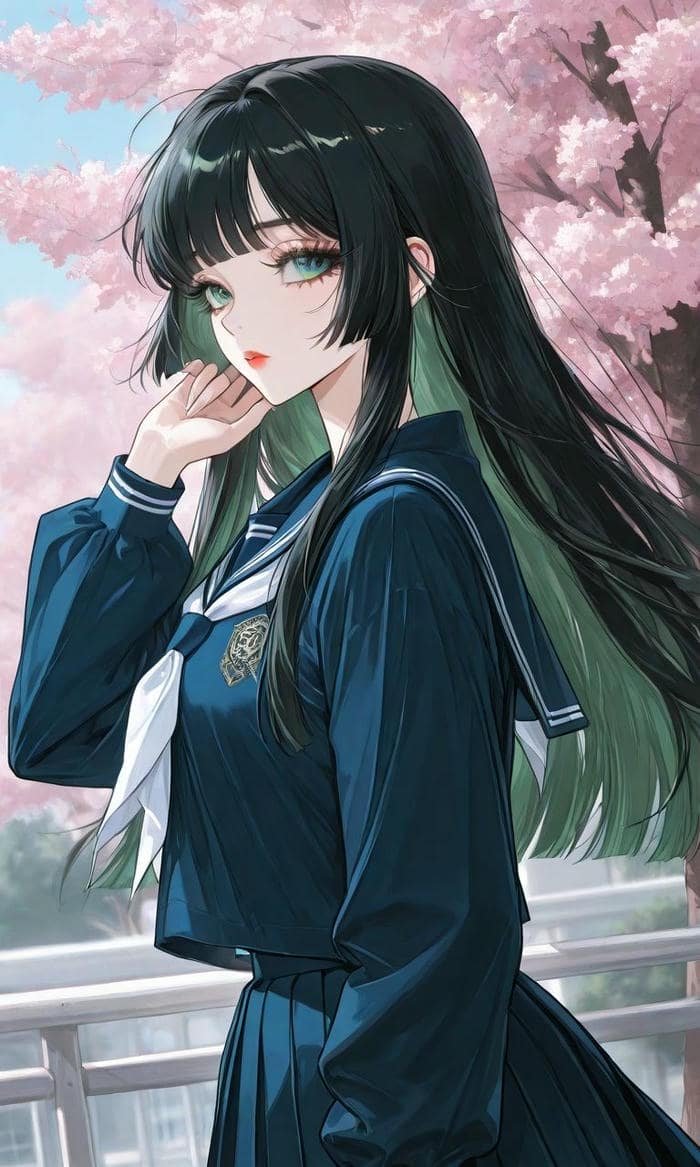 anime học sinh ngầu cùng hiệu ứng ánh sáng mạnh