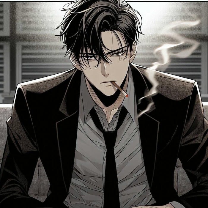 anime nam lạnh lùng ngầu khoác áo dài phong cách