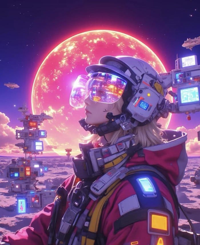 anime phong cách tương lai rực rỡ