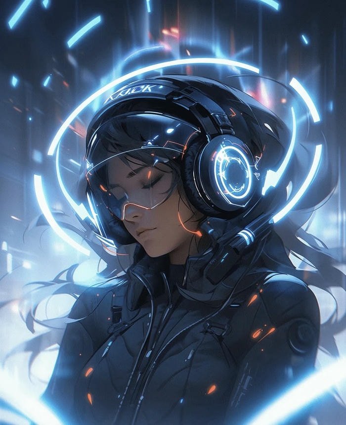 anime phong cách tương lai tối giản