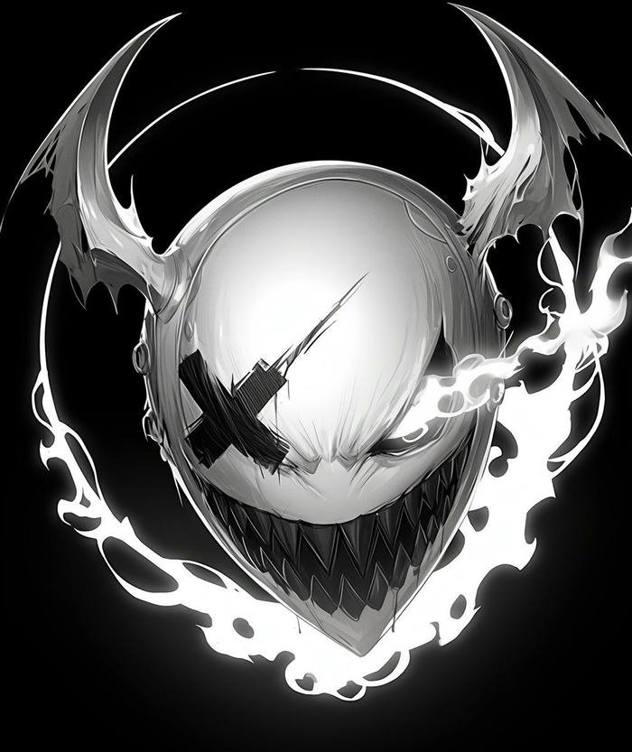 avatar mặt quỷ phong cách đậm chất dark