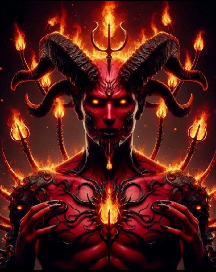 avatar mặt quỷ phong cách đơn giản