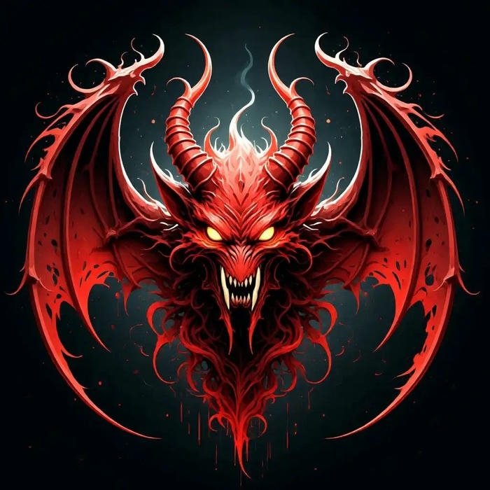 avatar mặt quỷ phong cách rực lửa