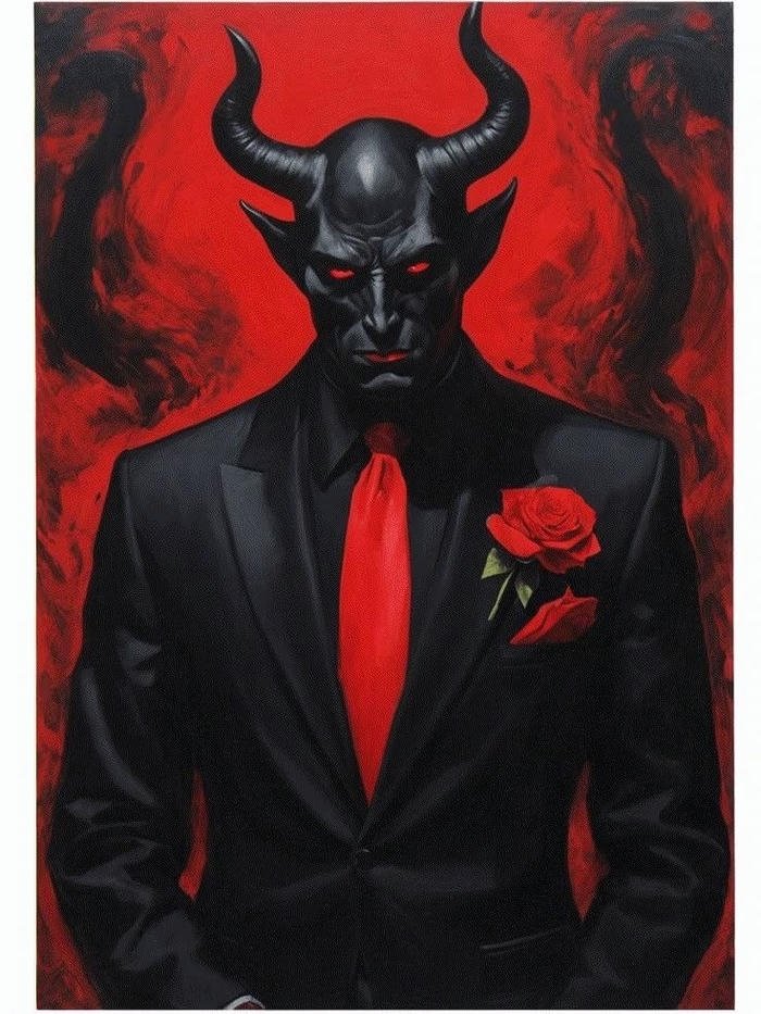 avatar mặt quỷ phong cách sắc nét