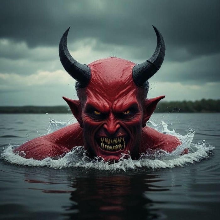 avatar mặt quỷ phong cách tối giản