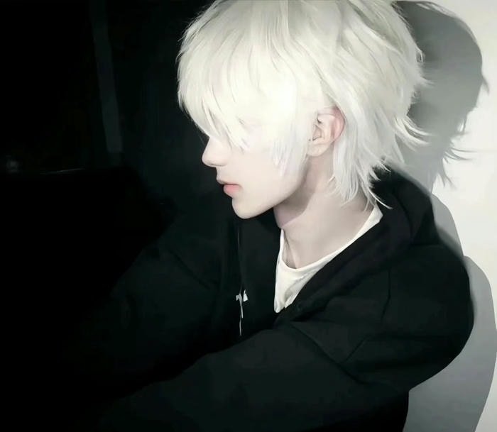 avatar nam tóc trắng khí chất lạnh