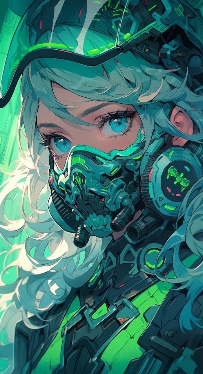 avatar phong cách cyberpunk neon city