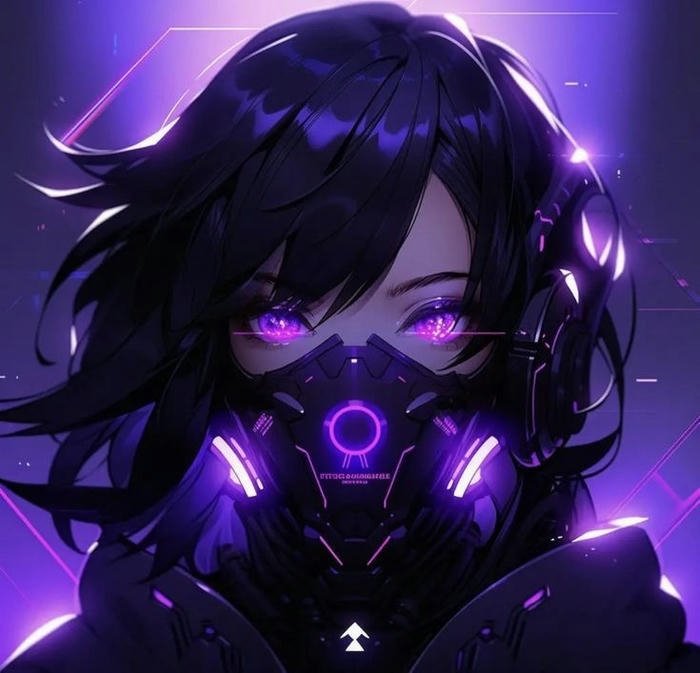 avatar phong cách cyberpunk retro