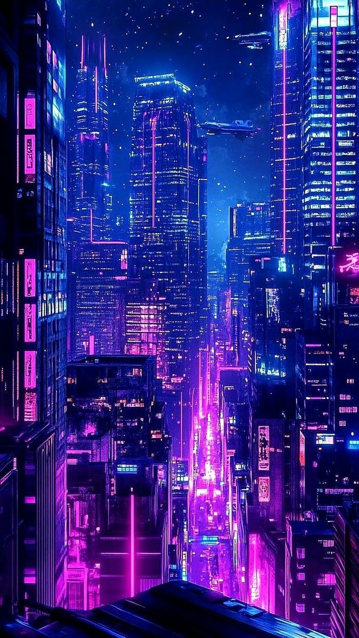 background cyberpunk neon lights