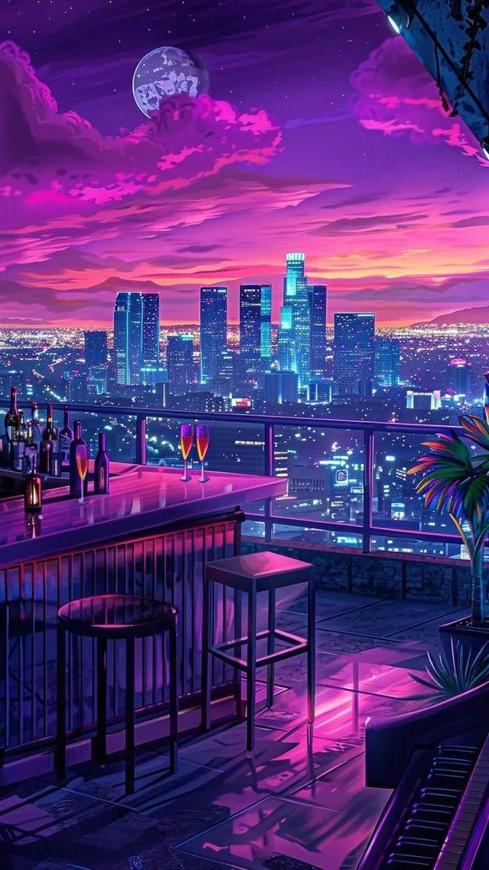 background neon cyberpunk tối