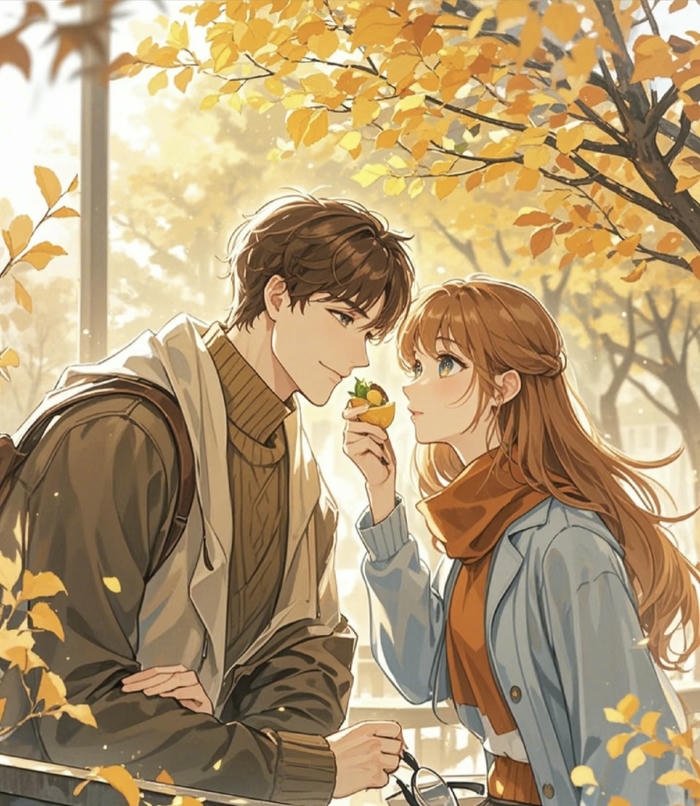 bản phác họa couple anime mùa vàng
