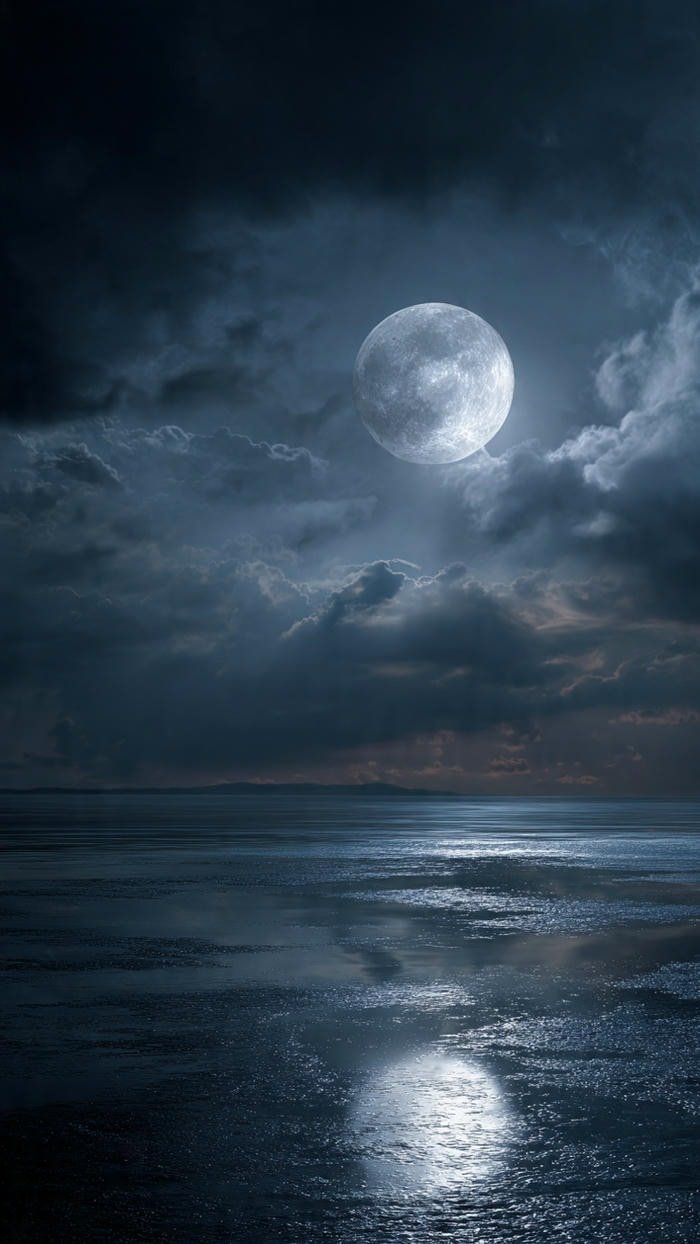 bầu trời trăng huyền ảo