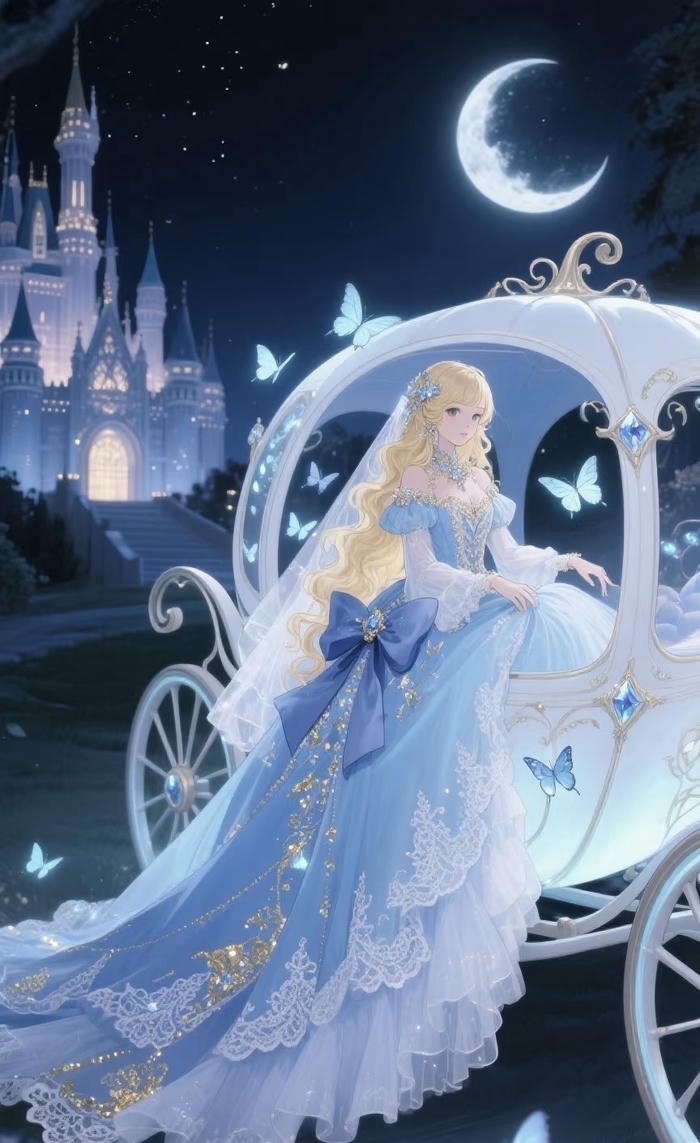 bố cục công chúa dùng phép anime