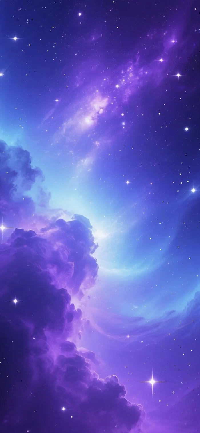 bộ sưu tập hình nền galaxy tím xanh aesthetic