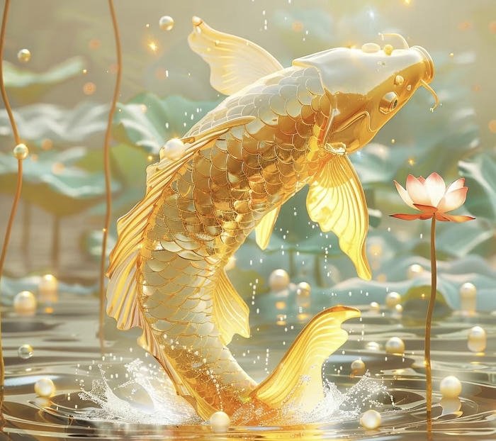 bức hình nghệ thuật cá chép vàng