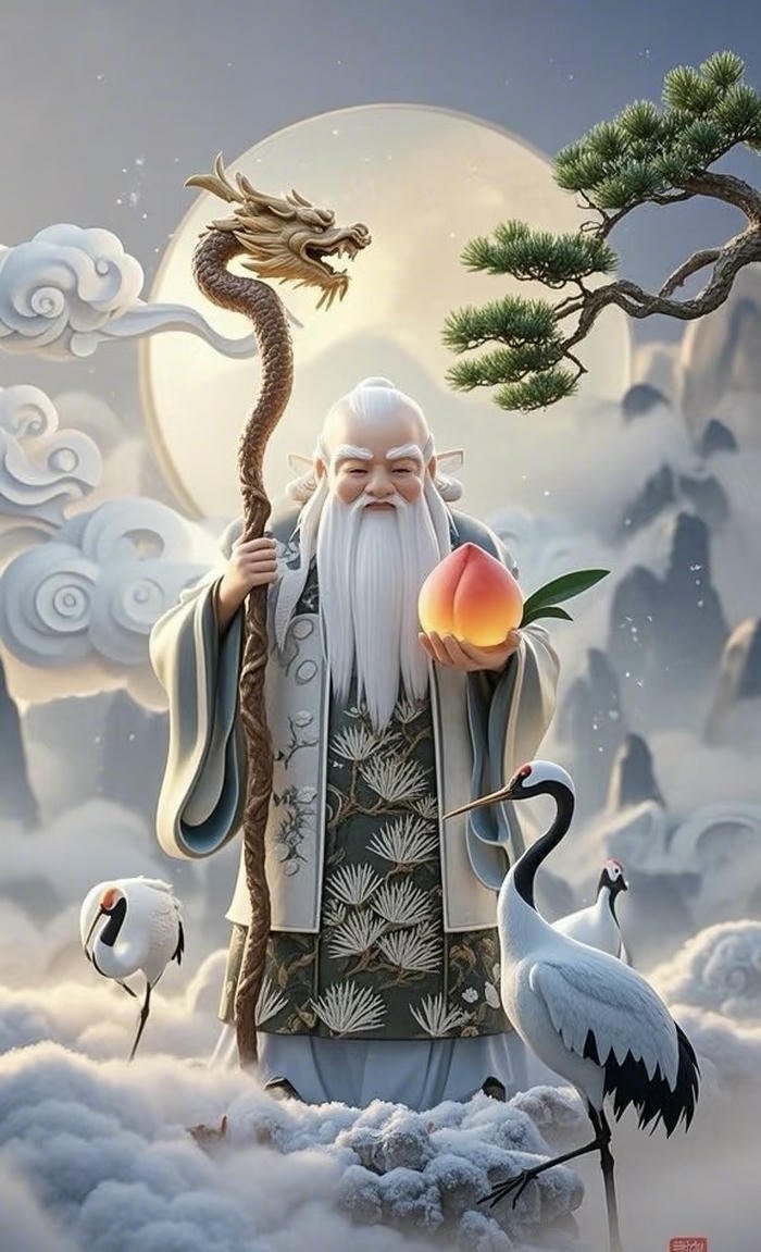 bức hình phúc lộc thọ bố cục hài hòa