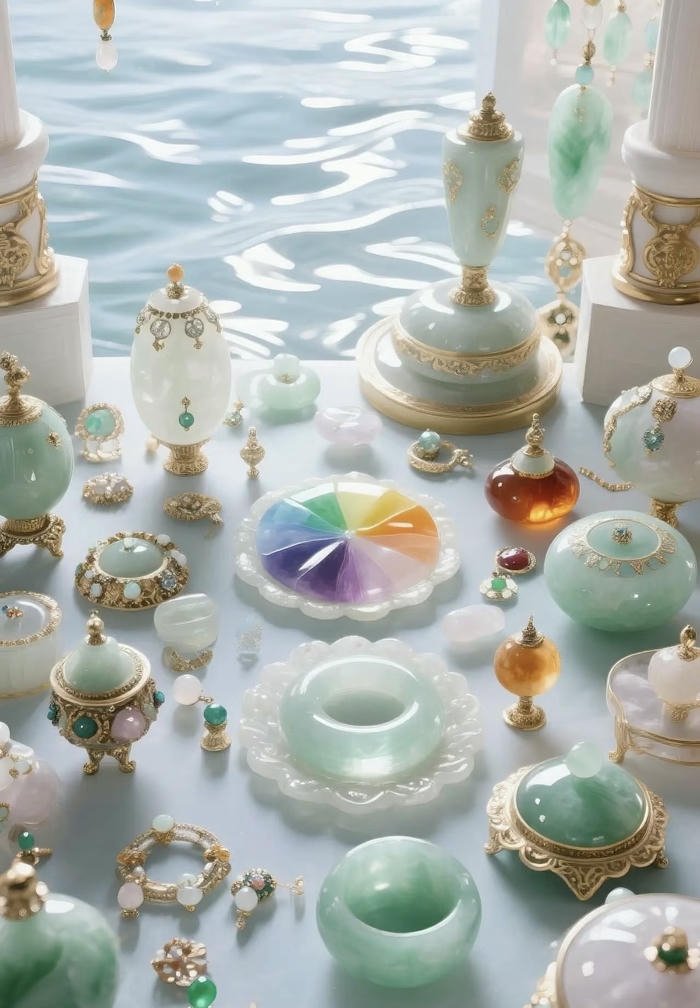 bức phác họa đá quý phong thủy