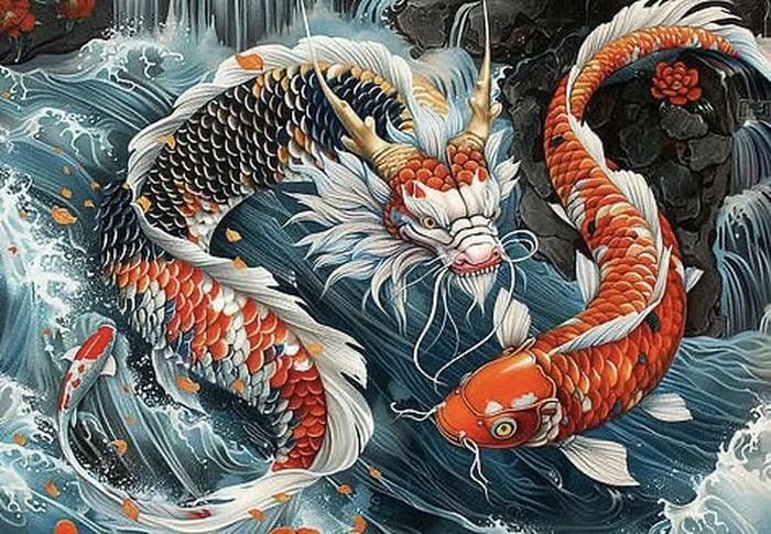 cá rồng phong thuỷ đẹp thịnh vượng