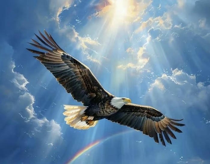 đại bàng ngẩng đầu uy phong