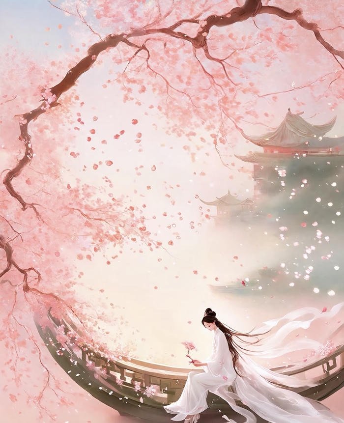 đóa đào mang vận bình an