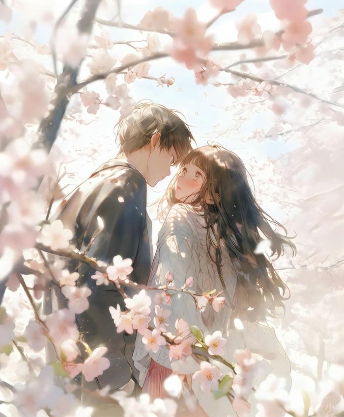 góc chụp cặp đôi anime mùa thu