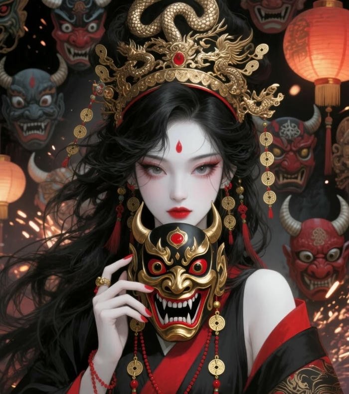 góc nhìn cô gái anime mặt nạ