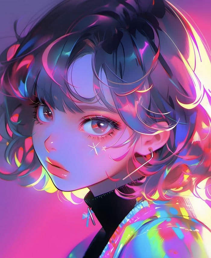 hình ảnh anime ánh sáng neon đẹp