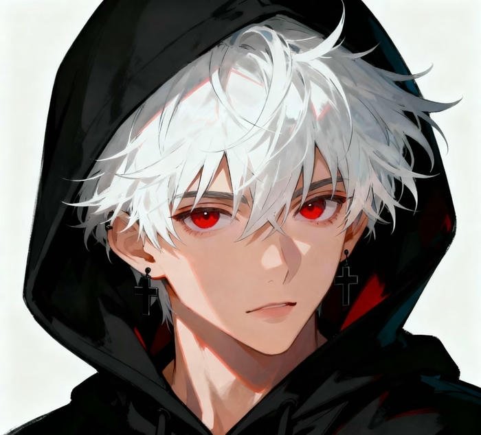hình ảnh anime boy tóc trắng cool đầy khí chất