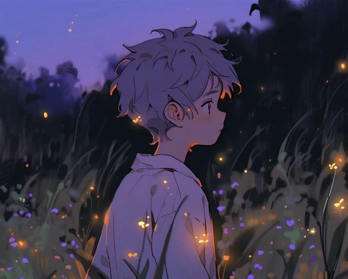 hình ảnh anime chill buổi tối lặng yên