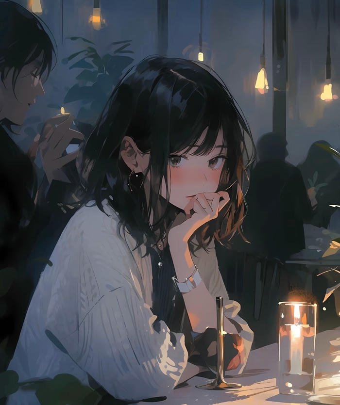 hình ảnh anime dáng đứng cô đơn chênh vênh