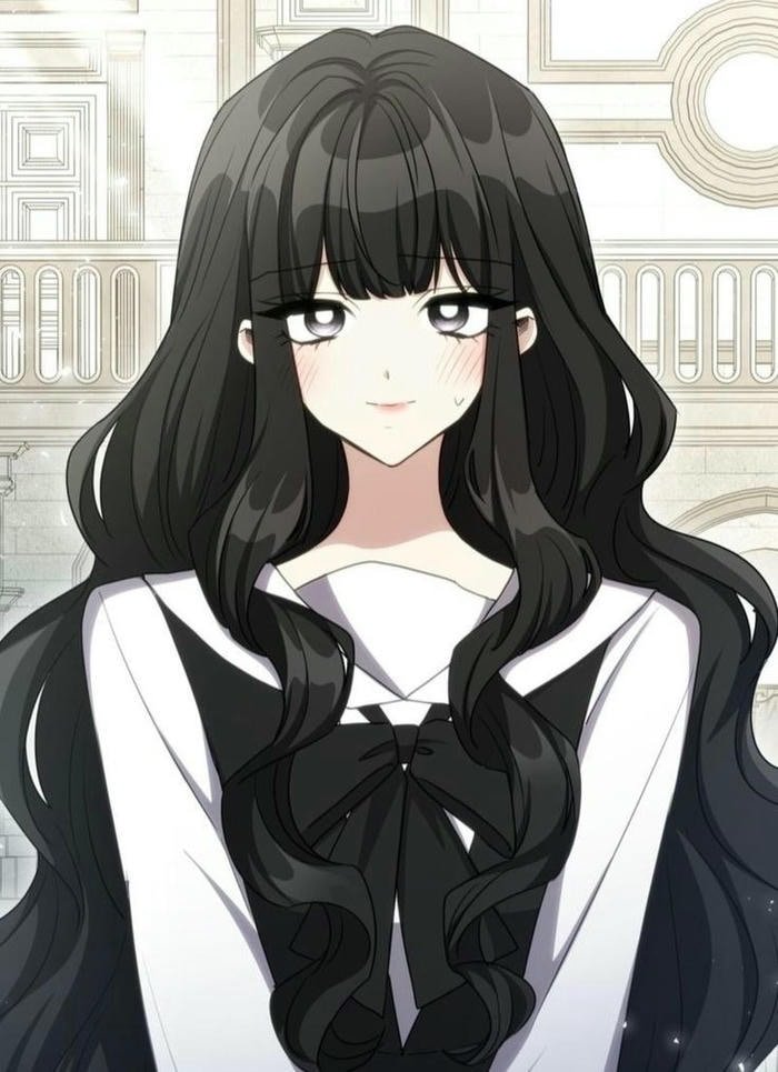 hình ảnh anime girl tóc đen dịu dàng nhẹ nhàng