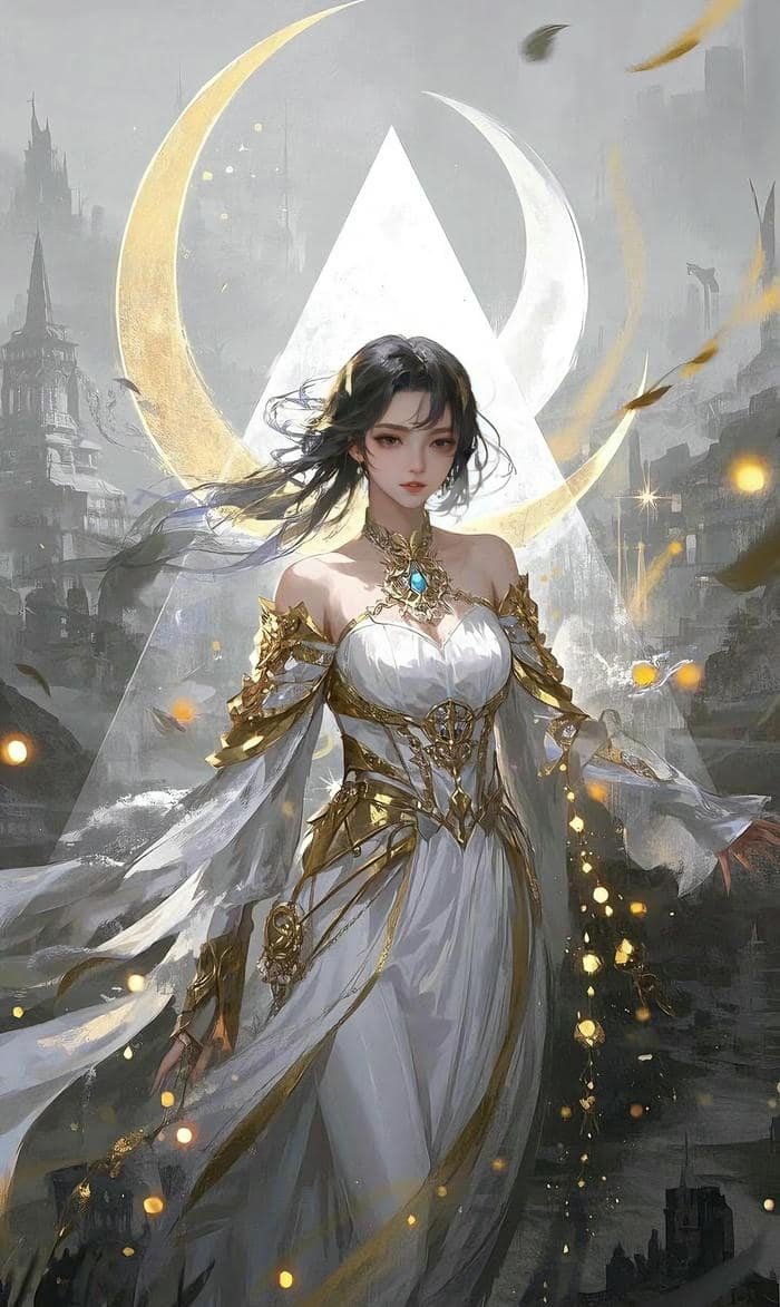 hình ảnh anime hiệp sĩ ánh sáng đẹp rực rỡ