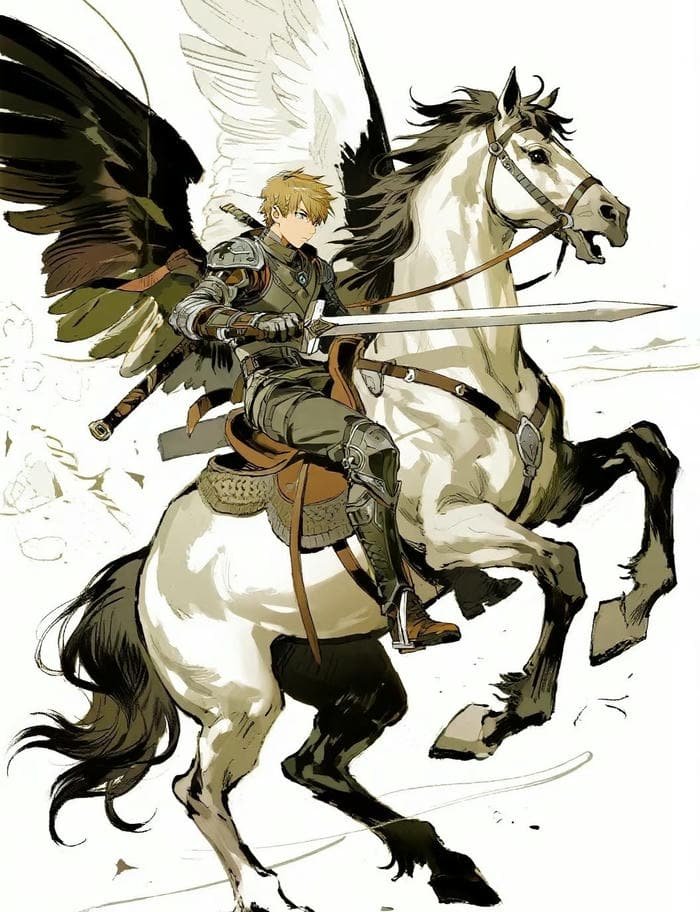 hình ảnh anime hiệp sĩ ánh sáng trong chiến đấu