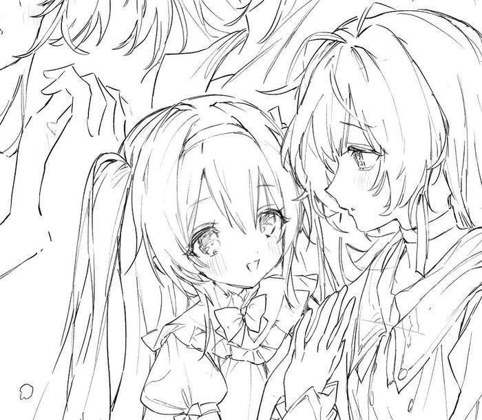 hình ảnh anime vẽ tay đẹp thuần khiết