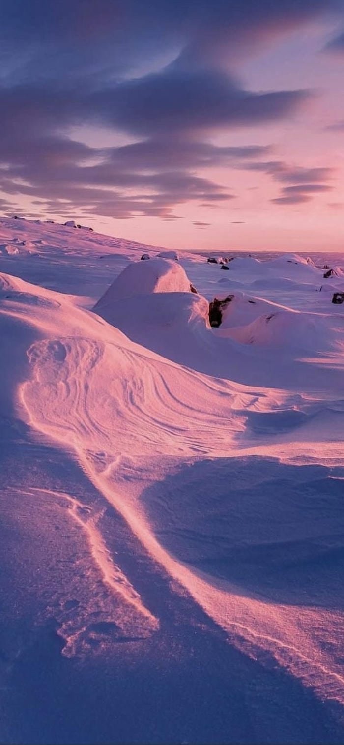 hình ảnh nền đồi tuyết trắng chiều muộn nhẹ