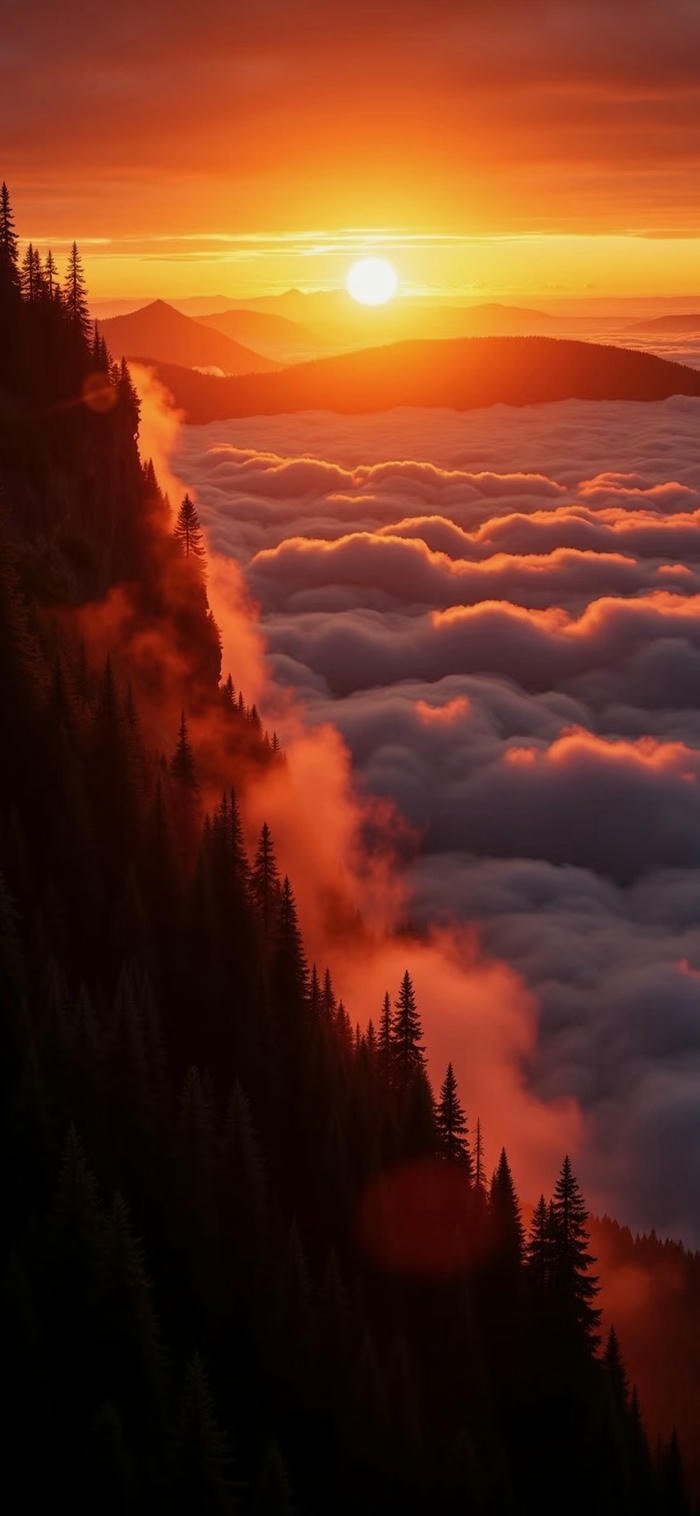 hình ảnh nền mặt trời mọc xuyên qua đám mây